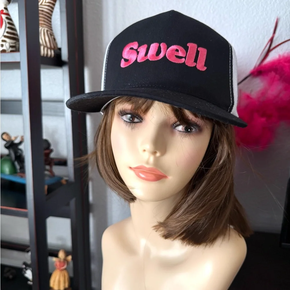 Swell Black and Pink Women's Trucker Cap